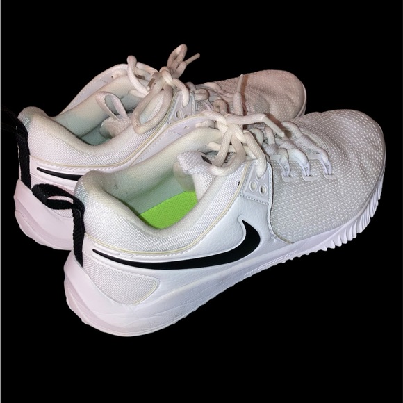 Nike White Sneakers with Black Swoosh - Picture 1 of 7